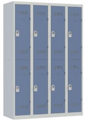 Vestiaire Pierre Henry Multicases 4 Compartiments Gris, bleu