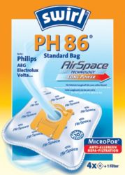 Sacs pour aspirateur Swirl PH 86 4 Unités