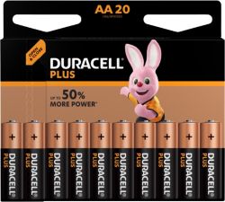 Piles Duracell Plus Power AA MN1500 LR6 1,5V Alcaline 20 Unités