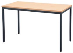Table rectangulaire Niceday Hêtre, noir 1&nbsp;800 x 800 x 750 mm