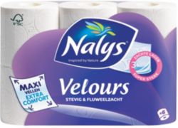 Papier toilette Nalys Velours Maxi 3 épaisseurs 6 Rouleaux de 126 Feuilles