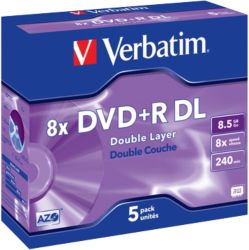 DVD+R Verbatim 8.5 Go 5 Unités