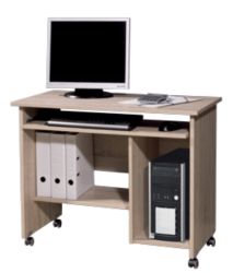Bureau pour télétravail GERMANIA Imitation chêne 900 x 480 x 720 mm