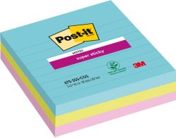Notes adhésives Post it 101 x 101 mm Jaune, bleu, rose 3 Unités de 70 Feuilles