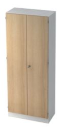 Armoire à portes battantes Hammerbacher SG 6100 Blanc, imitation chêne 800 x 420 x 2&nbsp;004 mm