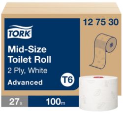 Papier toilette Tork T6 Advanced 2 épaisseurs 27 Rouleaux de 320 Feuilles