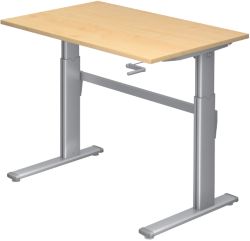 Bureau assis debout Hammerbacher Serie XK Imitation érable 1&nbsp;200 x 800 x 720 mm