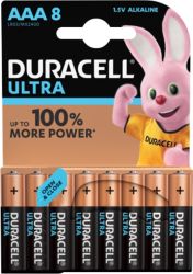 Piles Duracell Ultra Power AAA MX2400 LR03 1,5V Alcaline 8 Unités
