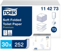 Papier toilette Tork T3 Premium 2 épaisseurs 30 Unités de 252 Feuilles