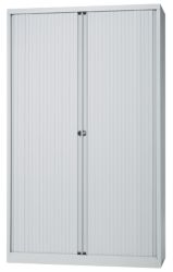 Armoire haute à portes rideaux Bisley Gris clair 1&nbsp;000 x 430 x 1&nbsp;980 mm