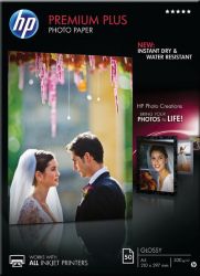 Papier photo jet d'encre HP Premium Plus Blanc Brillant 300 g