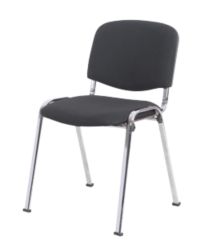 Chaise visiteur Niceday ISO Tissu Noir 4 Unités