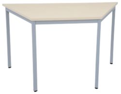 Table de réunion Niceday Trapézoïdal Érable, aluminium 1&nbsp;200 x 600 x 750 mm