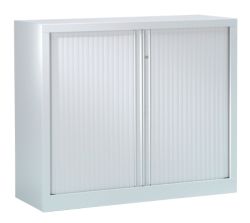 Armoire à portes rideaux Pierre Henry 691600 Blanc 1&nbsp;200 x 430 x 1&nbsp;360 mm