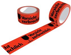 Bande de signalisation Attention Fragile 66 m Orange