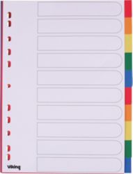 Intercalaires vierges Office Depot polypropylène A4 10 intercalaires vierge 11 trous Blanc