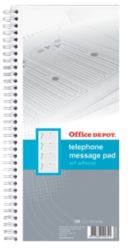 Répertoire pour messages téléphoniques Office Depot Blanc Ligné Spécial 7,4 x 12,5 cm 57 g