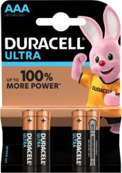 Piles Duracell Ultra Power AAA MX2400 LR03 1,5V Alcaline 4 Unités