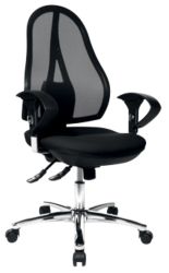 Siège de bureau TOPSTAR Open Point® SY Deluxe Filet, Tissu Noir