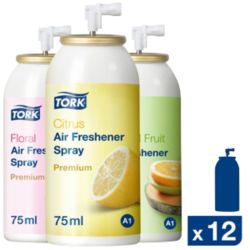 Aérosol désodorisant Tork A1 Assortiment 12 Unités de 75 ml