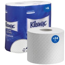 Papier toilette Kleenex 8484 4 épaisseurs 24 Rouleaux de 160 Feuilles
