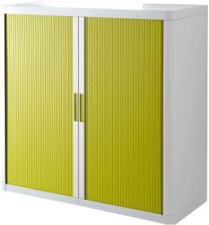 Armoire à portes rideaux Paperflow Blanc, vert 1&nbsp;100 x 415 x 1&nbsp;040 mm