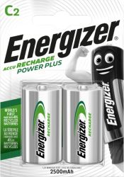 Piles rechargeables Energizer Power Plus C HR14 2500mAh NiMH 1,2V 2 Unités