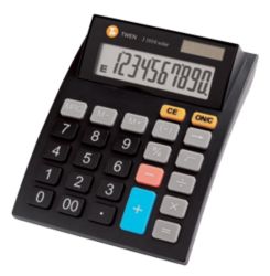 Calculatrice de bureau Triumph Adler TWEN J1010 10 chiffres Noir
