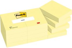Notes adhésives Post it 51 x 38 mm Jaune 12 Unités de 100 Feuilles