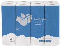 Papier toilette Niceday Standard 2 épaisseurs 24 Unités de 200 Feuilles