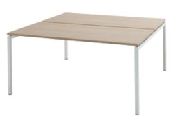 Table Bisley Quattro desk basic Imitation chêne, blanc