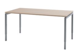 Table Bisley Quattro desk basic Imitation chêne, blanc 1&nbsp;800 x 800 x 800 mm