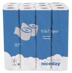 Papier toilette Niceday Standard 2 épaisseurs 48 Unités de 200 Feuilles