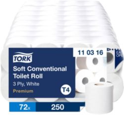Papier toilette Tork T4 Premium 3 épaisseurs 72 Rouleaux de 250 Feuilles