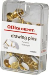 Punaises Office Depot Blanc 10,5mm 100 unités