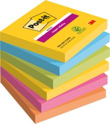 Notes adhésives Post it 76 x 76 mm Assortiment 6 Unités de 90 Feuilles