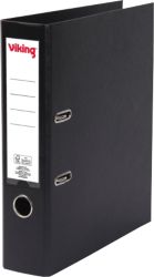Classeur à levier Viking 70 mm Lisse Carton, polypropylène 2 anneaux A4 Noir