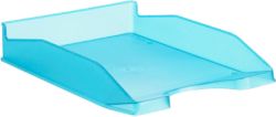 Corbeille à courrier Office Depot Polystyrène Bleu Transparent A4 25,5 x 34,8 x 6,5 cm