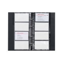 Classeur pour cartes de visite Office Depot Noir 96 14,5 x 0,3 x 25,5 cm