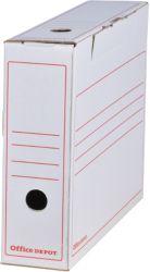 Boîtes d'archivage Office Depot A4 Blanc 100% carton recyclé 8 x 33,5 x 24,5 cm 12 Unités