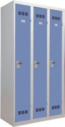 Vestiaire Pierre Henry Industrie propre 3 Compartiments Gris, bleu