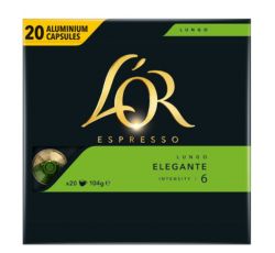 Capsules de café Lungo Élégante L'OR 20 Unités de 5.2 g