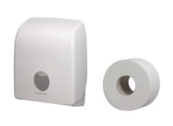 Ensemble distributeur de papier toilette et papier toilette Kleenex Ultra Papier, plastique Blanc 32,5 cm