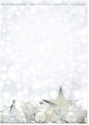 Papier à lettre de Noël Sigel White Stars 90 g