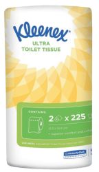Papier toilette Kleenex Ultra 2 épaisseurs 2 Rouleaux de 225 Feuilles