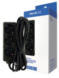 Multiprise Valueline Schuko 3 prises 3 m Noir