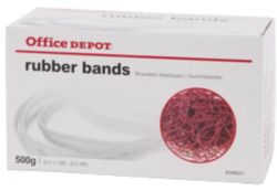 Élastiques en caoutchouc Office Depot 90 x 1,5 mm 57 mm Rouge 500 g 500 g