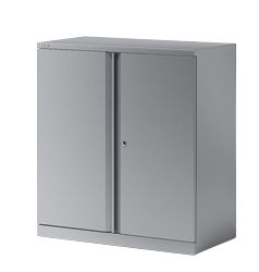 Armoire basse à portes battantes Bisley Essentials Argenté 914 x 470 x 1&nbsp;000 mm