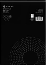 Recharge pour bloc notes Foray Executive Noir Ligné microperforé A4 80 g