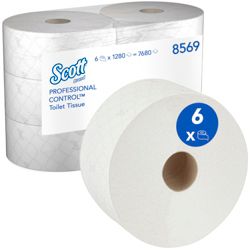 Distributeur de papier Scott 8569 2 épaisseurs 6 Rouleaux de 1280 Feuilles